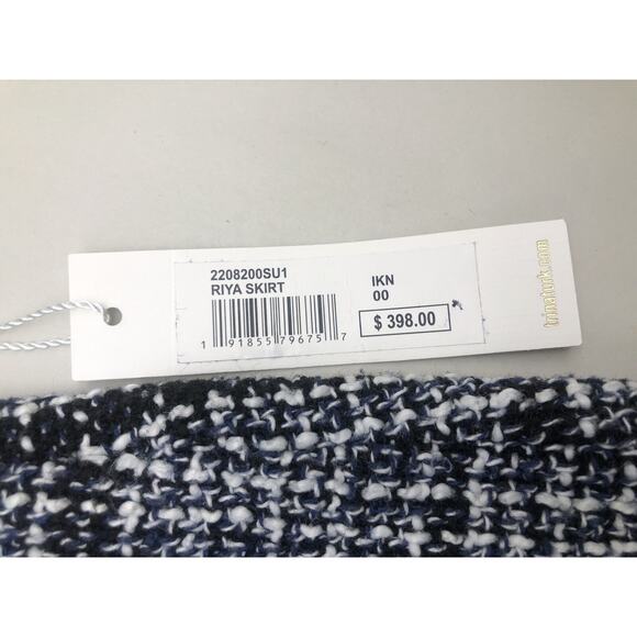 $398 Trina Turk Riya Skirt Distressed Style Tweed Mini Skirt Size-00 *READ - Picture 7 of 16